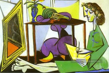  pablo - Intérieur avec une fille Dessin 1935 cubisme Pablo Picasso